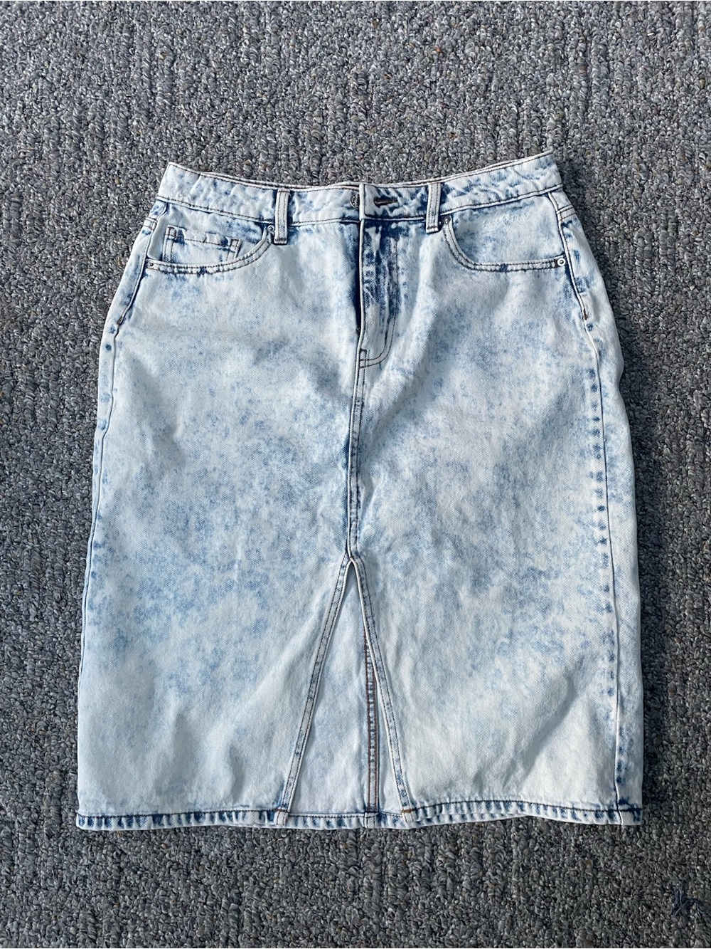 wild fable Light Blue Acid-Wash Denim Pencil Skirt